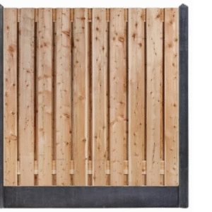 Hout beton schutting